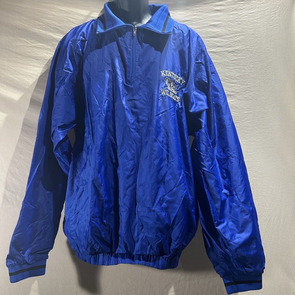 Wagner Wear Kentucky Wildcats Quarter Zip Windbreaker Pullover Men's 3XL Blue